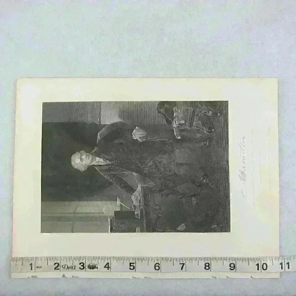 Art Print Alexander Hamilton Portrait America Founding Father Antique 1867 RARE - Picture 11 of 12